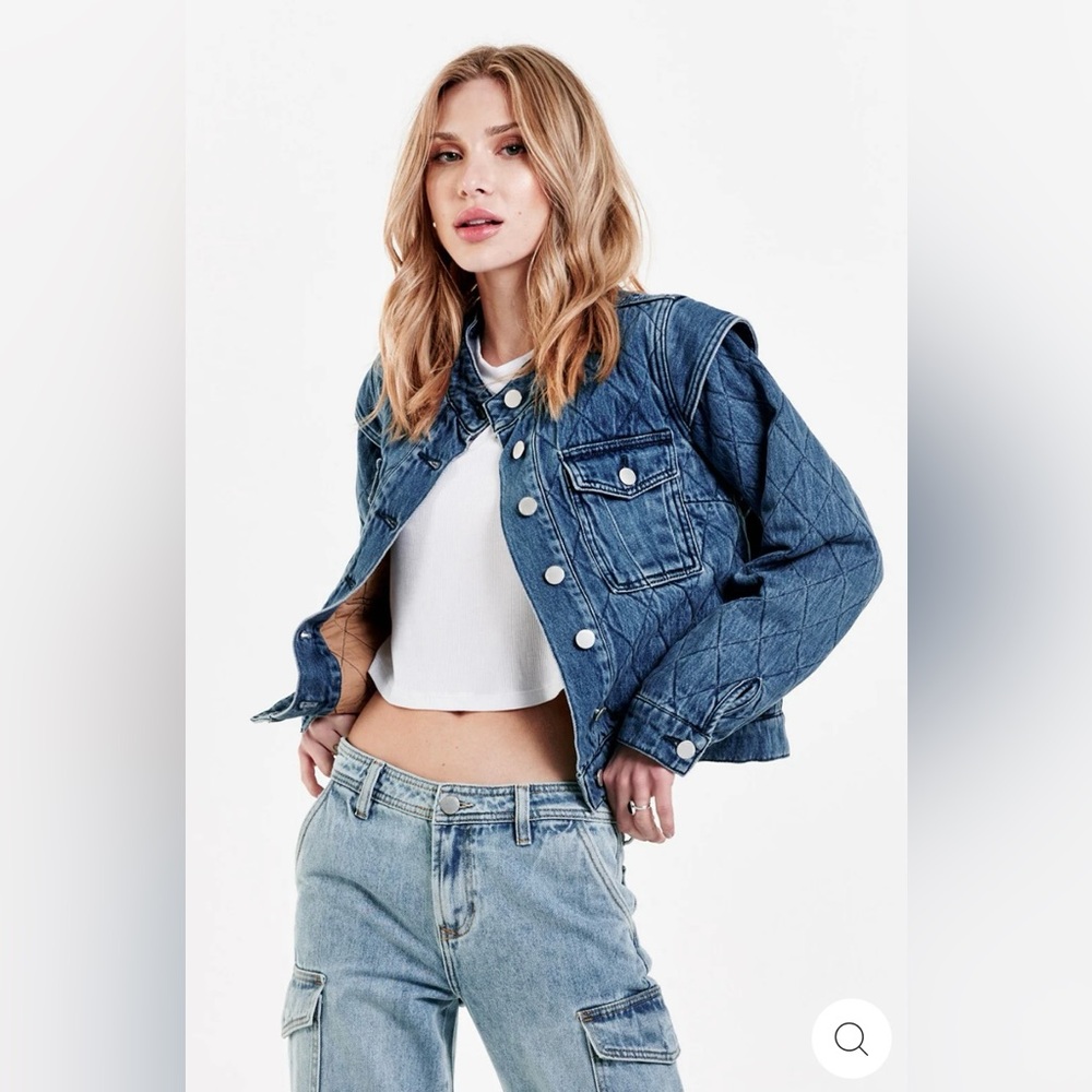 NWOT Dear John Courtney Quilted Denim Jacket